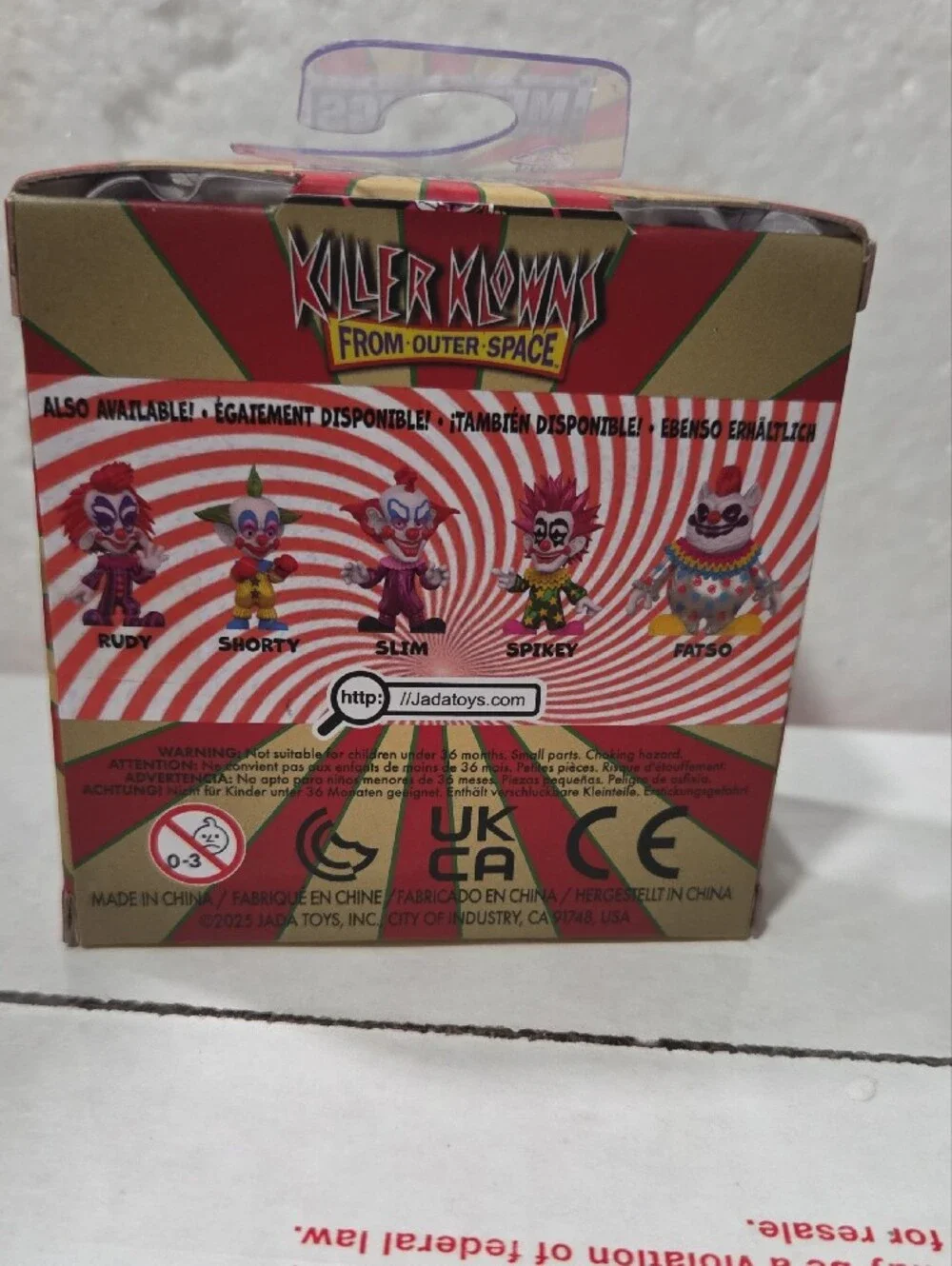 Jada Slim Killer Klowns Figure - Pink, White, Red